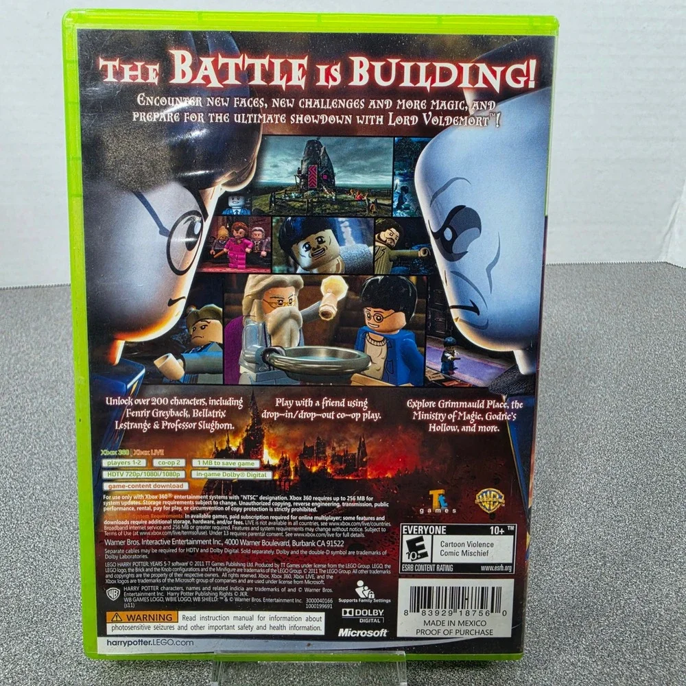 LEGO Harry Potter Years 5-7 Xbox 360 NTSC Green Good Action Adventure Game